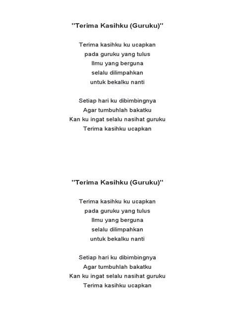 LIRIK LAGU TERIMA KASIHKU GURUKU lihat kompilasi receh viral joki part time dan informasi update rutin image 3