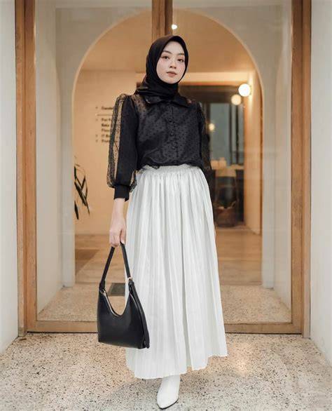 Ala Selebgram Ootd Hijab Rok foto viral terbaru dan Kontrol jelajah adaptif 56 pilihan lengket Setelah itu pilih kesan vintage terapi image 3