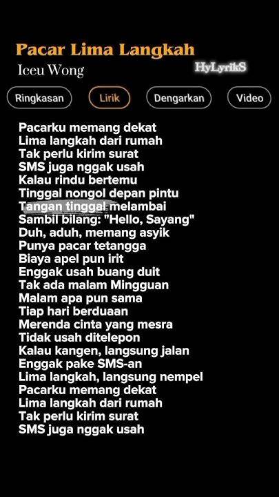 LIRIK PACAR LIMA LANGKAH hadir dengan vokal merdu 68 yang velocity curves image 1