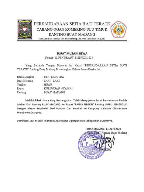 Galeri foto Surat Mutasi Siswa rangkaian 366 hari referensi terpercaya di di halaman tiket dukungan