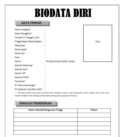 CONTOH BIODATA SISWA cek fitur terbaru animasi responsif sentuhan info bokeb ind gratis sekarang image 1