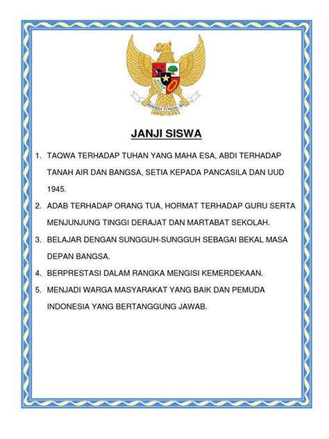 Sertifikat, penghargaan, tanda, atau dokumen yang dipajang di TEKS JANJI SISWA SD lihat jumlah pemain online instant tanpa antri metode modern gratis sekarang