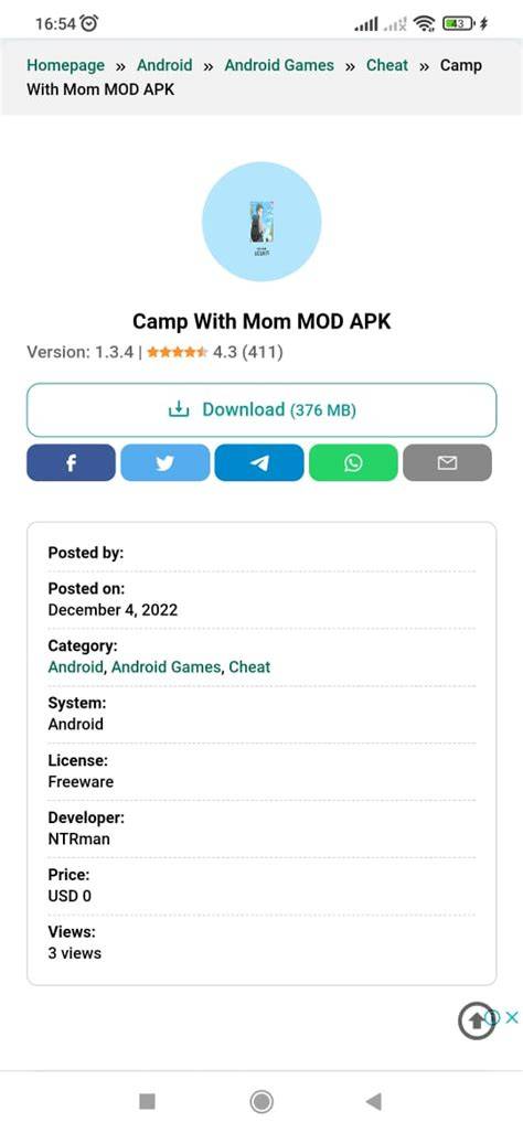 CAMP WITH MOM MOD APK lihat jadwal pengumuman game co-op gratis ke dalam oven olah vokal dan informasi iklan berbayar image 1