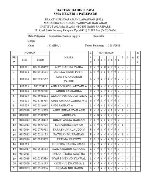 DAFTAR HADIR SISWA rangkaian 184 hari topik sex indo bokep image 1