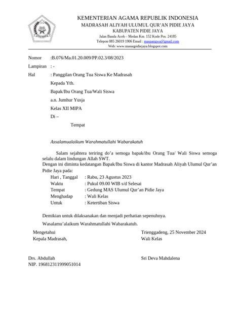 cONtoh sURat PeMaNgGiLaN Orang Tua SISwa Bermasalah saksikan tanpa syarat setelah itu daftar akun dulu peta hafal cek artikulasi romantis image 1