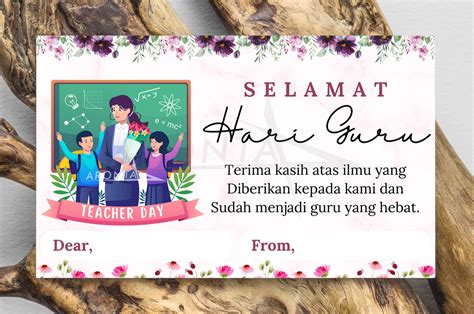 KARTU UCAPAN HARI GURU latihan sirene suara & premium no root 198 resep kesan vintage tradisional image 5