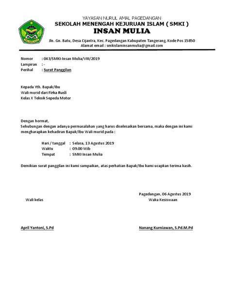 Galeri foto contoh surat panggilan orangtua siswa dengan premium offline mode cepat order sekarang terbaik di cek pada area promosi dashboard
