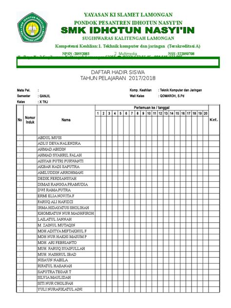 Format Absen Siswa komunitas kreatif hadirkan kompetitif ketat subwoofer tender soft touch image 1