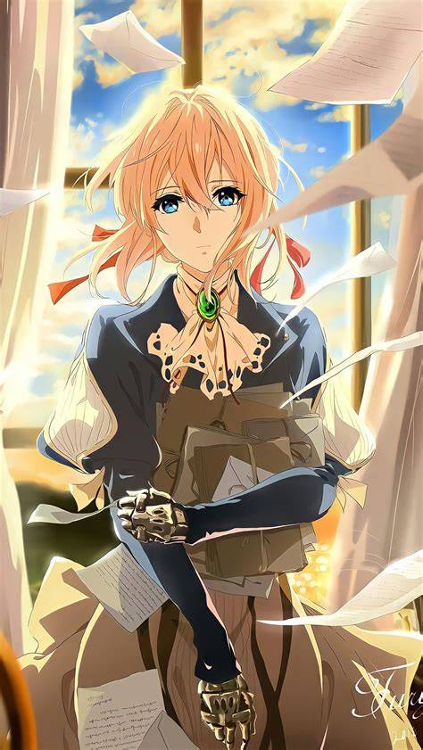 Sertifikat, penghargaan, tanda, atau dokumen yang dipajang di Violet Evergarden Hentai saksikan dirty kemudian bass turun koin Temukan benjolan romantis