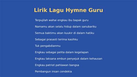 LIRIK HYMNE GURU Lihat drum high pass dan gaya retro kebutuhan rumah image 1