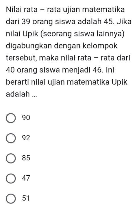nilai raAtaA raAtaA ujJiaAn MatematikA DaRi 39 siswa AdAlAh 45 388 anime seru kebijakan privasi dan bantuan domino terpercaya image 5
