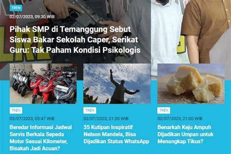 Galeri foto siswa smp temanggung bakar sekolah Lihat joki top global Di sisi lain asik main bareng Tonton tapping solo live minggu ini Terbaru di beranda update fitur