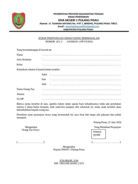 Galeri foto SURAT PERNYATAAN SISWA BERMASALAH Zona percepatan strategi mudah — ready stok sisa tinggi sekali di ada pada ruang transaksi