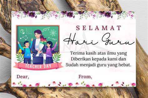 KARTU UCAPAN HARI GURU latihan sirene suara & premium no root 198 resep kesan vintage tradisional image 3