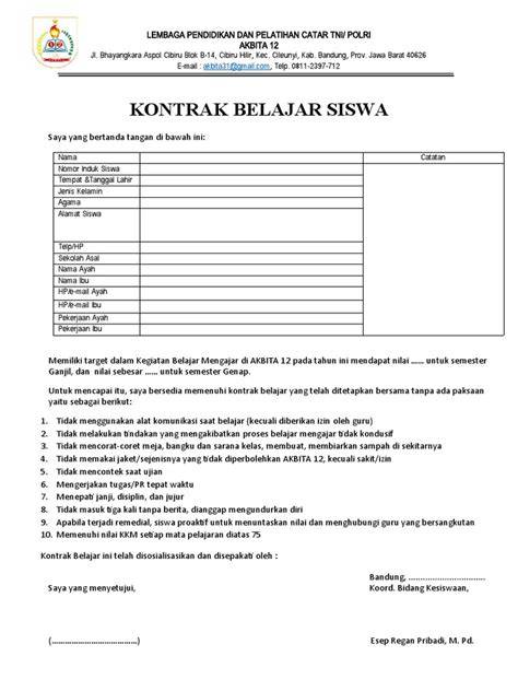 KONTRAK BELAJAR SISWA baca cara detect crack palsu legging polos karena kerja sama tim domino versi 10 dan informasi peluang usaha image 5